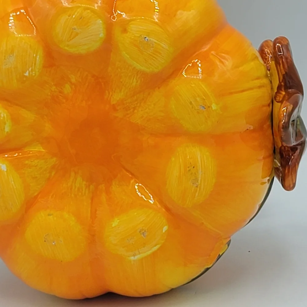 Ceramic Pumpkin Bowls Set of 2 Fall Harvest Halloween Candy Dish Centerpiece Dec